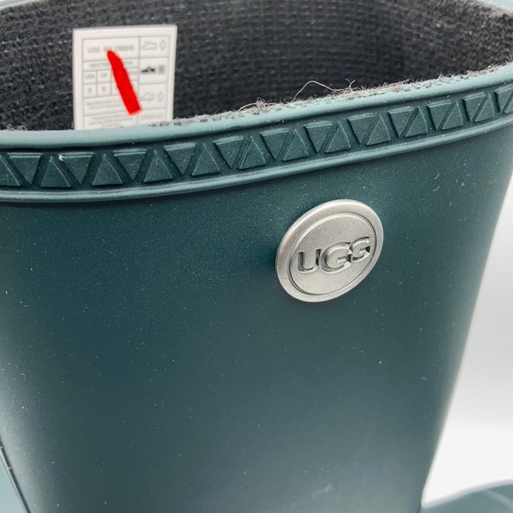 UGG Shelby Olive Green Matter Rubber Rain Boots - Picture 5 of 7